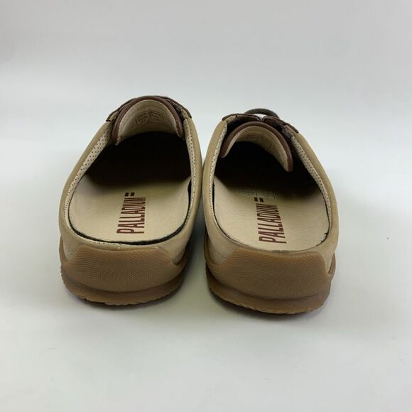 Palladium Slip On Mule Nubuck Leather Tan Brown Perforated Round Womens 41 US 10 - Picture 5 of 12